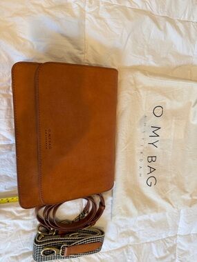 Women's Tan Leather Crossbody Bag with Removable Strap